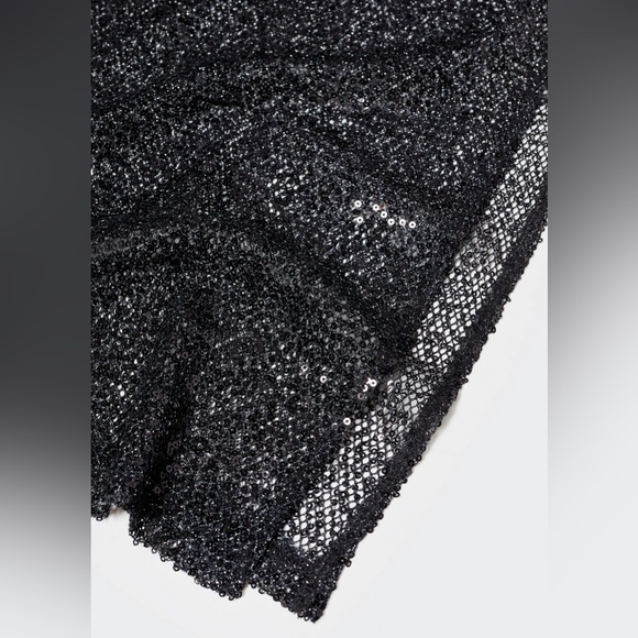 MANGO Side slit sequined gown - Picture 3 of 9